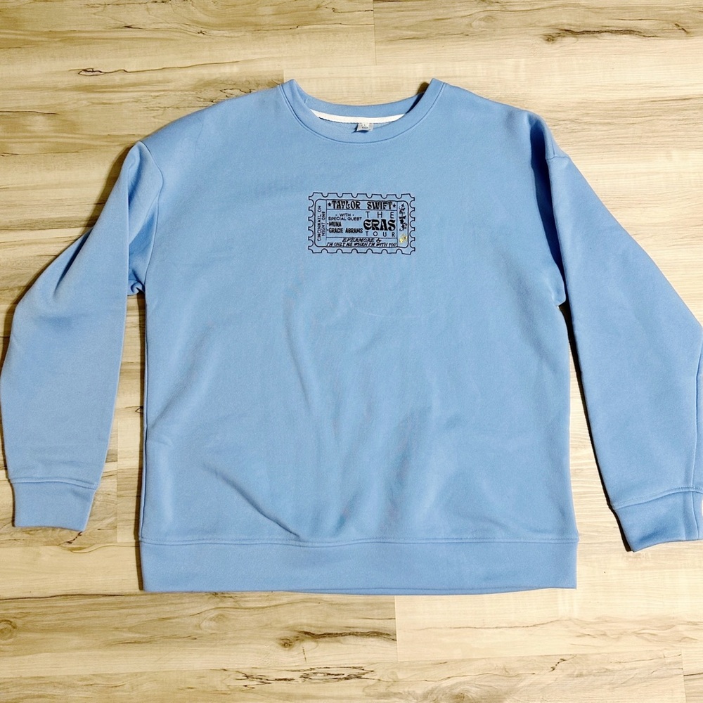 Taylor Swift The Eras Tour Ticket Stub Embroidered‎ Sweatshirt